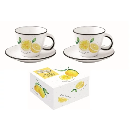 Porcelán eszpresszócsésze+alj 120ml,dobozban,Amalfi, R2S.2205AMAL