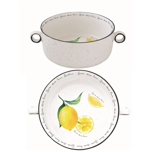 Porcelántál füllel 20cm,Amalfi, R2S.2208AMAL