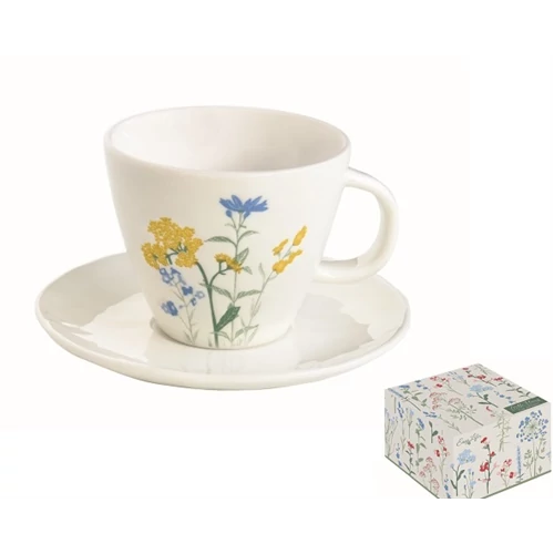Porceláncsésze+alj 250ml, dobozban, Mille Fleurs Yellow, R2S.2204MILY