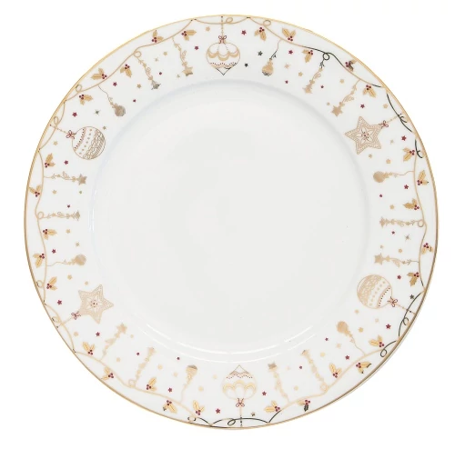 Porcelán lapostányér 26,5cm, Christmas Lights, R2S.942CHLI