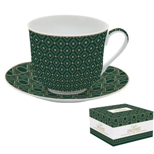 Porcelán reggelizőcsésze+alj 400ml, dobozban, Atmosphere, Charleton, R2S.1454CTON