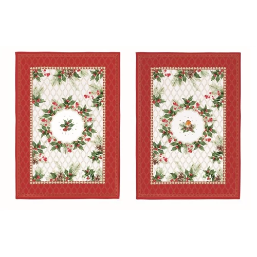 Konyharuhaszett 2 db-os 50x70cm, 100% pamut, Christmas Berries, R2S.2634CHBE