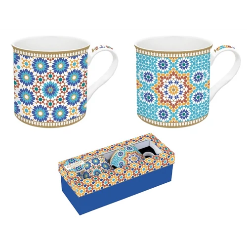 Porcelán bögreszett 2db-os, 300ml, dobozban, Atmosphere, Marrakech, R2S.178MARR
