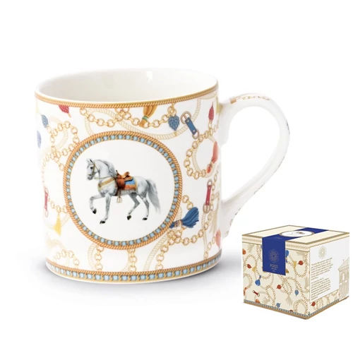 Porcelánbögre 400ml, dobozban, Cheval, P.M.PM0123CHEV