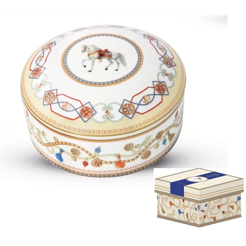 Porcelán ékszertartó 13x6,5cm,dobozban, Cheval, P.M.PM0135CHEV