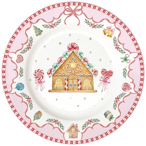 Porcelán desszerttányér 19,5cm, Sweet Christmas, R2S.3102SWEC