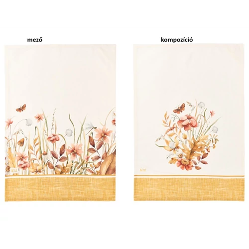 Konyharuha 50x70cm, pamut, Giardino d'Autunno, mező, N.S.HTH241010A