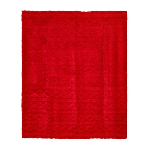 Piros jacquard pléd 160x190cm, N.S.MD240803