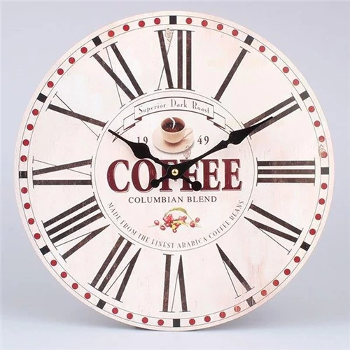 Óra Coffee, 34cm, fa, DAK.HLC32150