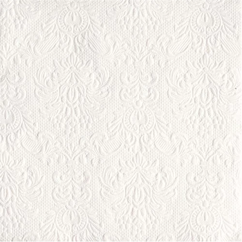 Elegance white dombornyomott papírszalvéta 33x33cm,15db-os, AMB.13304925
