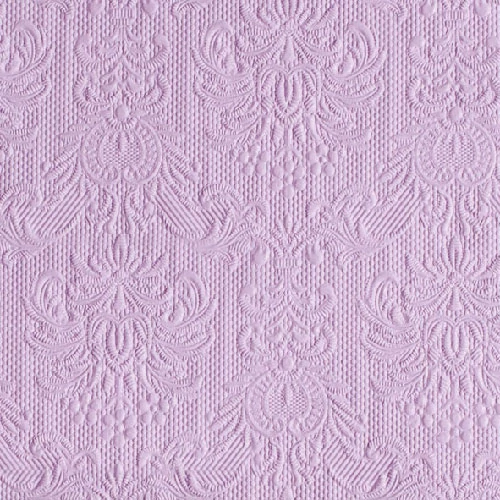 Elegance light purple dombornyomott papírszalvéta 33x33cm,15db-os, AMB.13305506