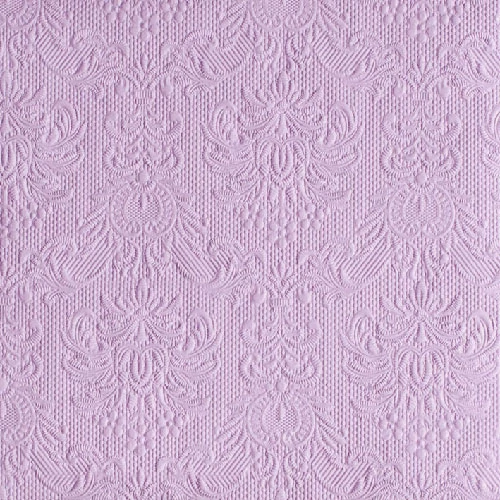 Elegance light purple dombornyomott papírszalvéta 40x40cm,15db-os, AMB.14005506