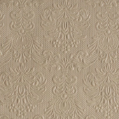 Elegance taupe dombornyomott papírszalvéta 25x25cm,15db-os, AMB.12505509