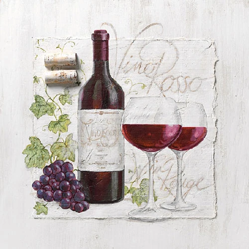 Vino Rosso papírszalvéta 33x33cm,20db-os, AMB.13306995