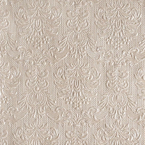 Elegance pearl taupe dombornyomott papírszalvéta 40x40cm,15db-os, AMB.14006923