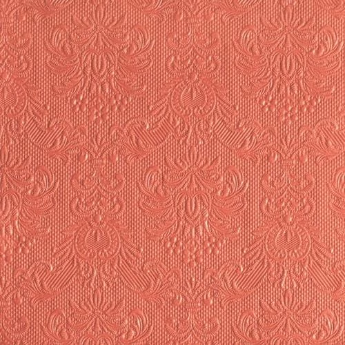 Elegance peach dombornyomott papírszalvéta 33x33cm, 15db-os, AMB.13311105
