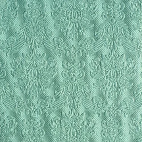 Elegance pale aqua dombornyomott papírszalvéta 33x33cm, 15db-os, AMB.13311110