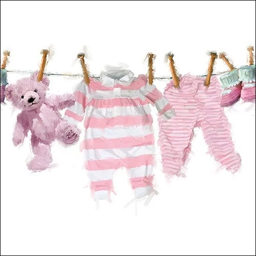 Baby Girl Clothes papírszalvéta 33x33cm,20db-os, AMB.13313980