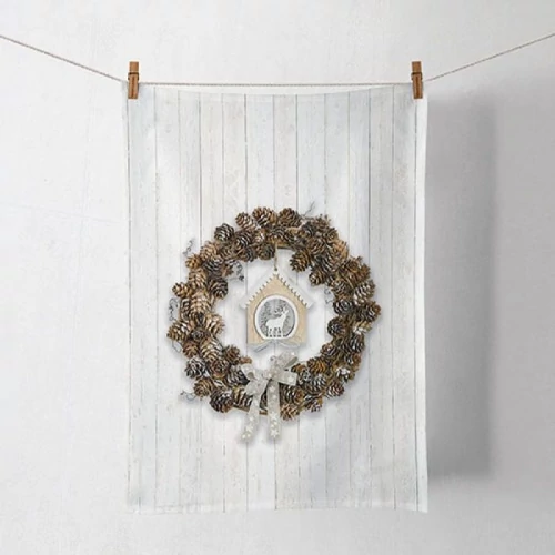 Pine Cone Wreath konyharuha 50x70cm, 100% pamut, AMB.37815650