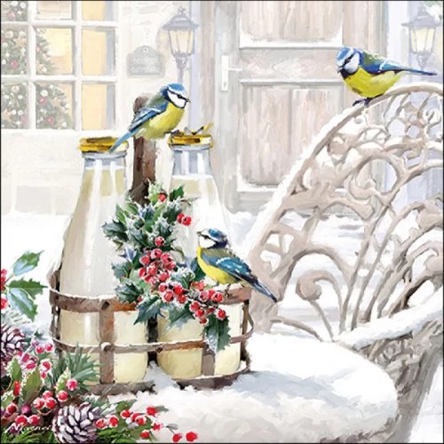 Birds In Wintergarden papírszalvéta 33x33cm, 20db-os, AMB.33316635