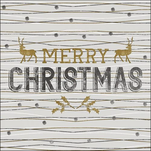 Classy Christmas Grey papírszalvéta 33x33cm, 20db-os, AMB.33316525