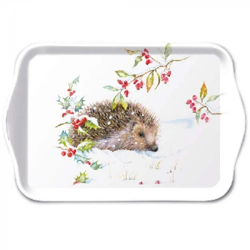 Hedgehog In Winter műanyag kistálca 13x21cm, AMB.33716595