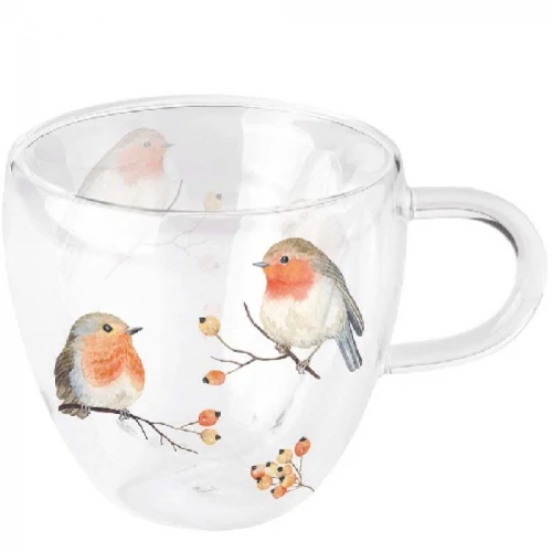 Robin Family Duplafalú borosilicate üvegcsésze 0,25L, AMB.34416805
