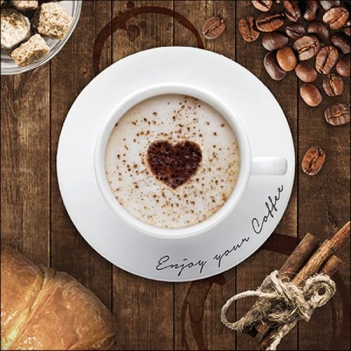 Coffee Time papírszalvéta 33x33cm, 20db-os, AMB.13317340