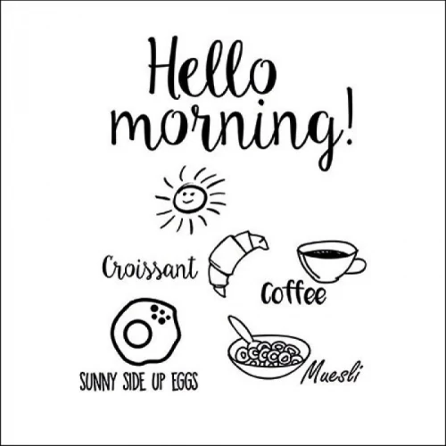Hello Morning papírszalvéta 33x33cm, 20db-os, AMB.13317215