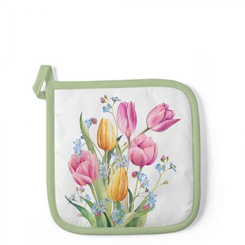 Tulips Bouquet edényalátét 20x20cm,100% pamut, AMB.16517030