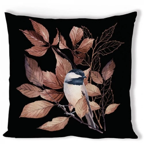 Lovely chickadee black párnahuzat 40x40cm, 100% pamut, AMB.16217790