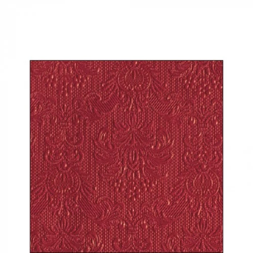 Elegance dark red dombornyomott papírszalvéta 25x25cm, 15db-os, AMB.12517577