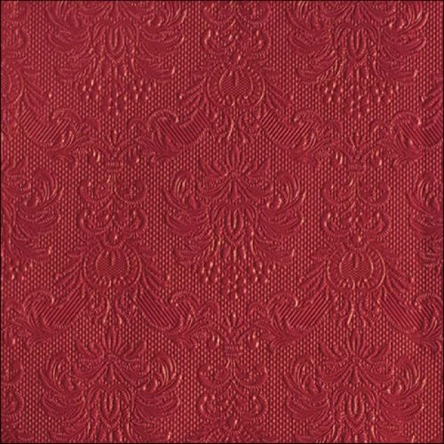 Elegance dark red dombornyomott papírszalvéta 40x40cm,15db-os, AMB.14017577