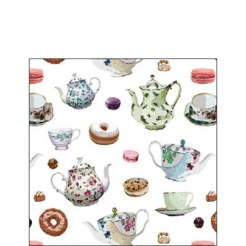 Classic tea pots papírszalvéta 25x25cm, 20db-os, AMB.12518610