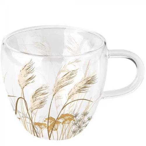 Waving grass duplafalú borosilicate üvegcsésze 0,25l, AMB.14418565