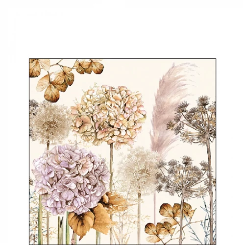 Dried flowers papírszalvéta 25x25cm, 20db-os, AMB.12518690
