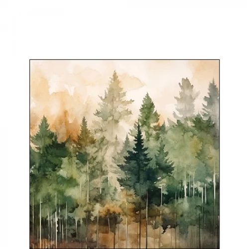 Evergreen trees papírszalvéta 25x25cm,20db-os, AMB.12518825