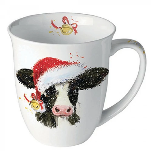 Christmas cow bell porcelánbögre 0,4l, AMB.38419210