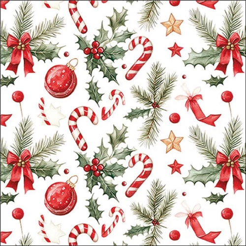 Christmas Elements papírszalvéta 33x33cm, 20db-os, AMB.33320290