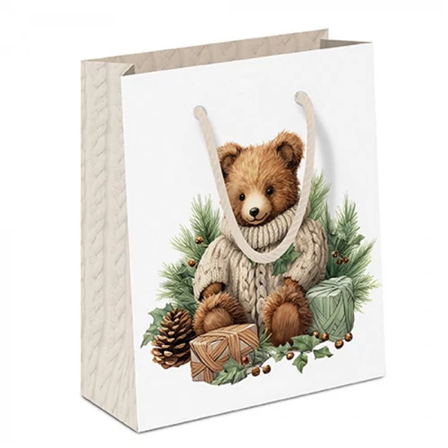 Cuddle bear papír ajándéktáska 22x13x25cm, AMB.31220110