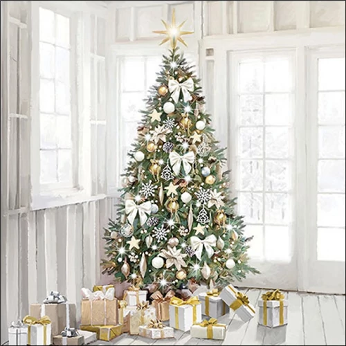 Modern Christmas Tree papírszalvéta 33x33cm, 20db-os, AMB.33319925
