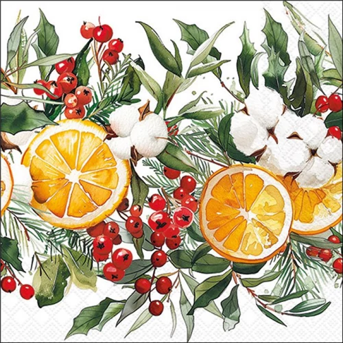 Winter Oranges papírszalvéta 33x33cm, 20db-os, AMB.33319935