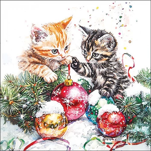 Adorable kittens papírszalvéta 33x33cm, 20db-os, AMB.33320085