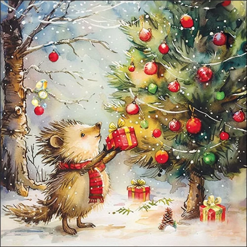 Present for hedgehog papírszalvéta 33x33cm, 20db-os, AMB.33320105