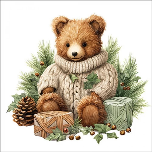 Cuddle bear papírszalvéta 33x33cm, 20db-os, AMB.33320110