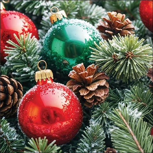 Frozen Baubles papírszalvéta 33x33cm, 20db-os, AMB.33320160