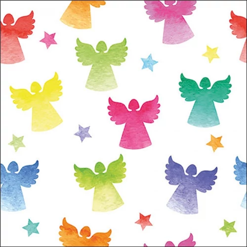 Angel silhouettes colourful papírszalvéta 33x33cm, 20db-os, AMB.33320210