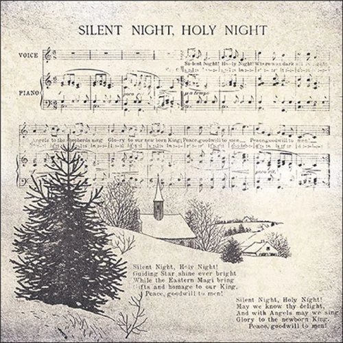 Silent night papírszalvéta 33x33cm, 20db-os, AMB.33320265
