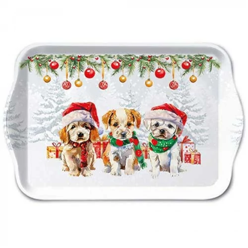 Funny cute puppies műanyag kistálca 13x21cm, AMB.33720090