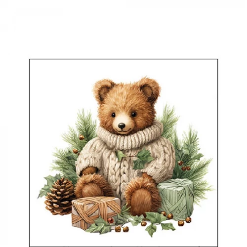 Cuddle bear papírszalvéta 25x25cm, 20db-os, AMB.32520110